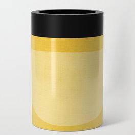 Yellow Tones Semicircles Minimalist Artwork Can Cooler