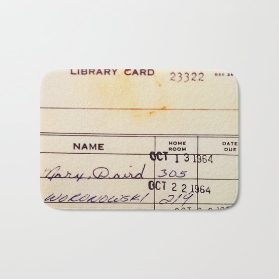 Library Card 23322 Bath Mat