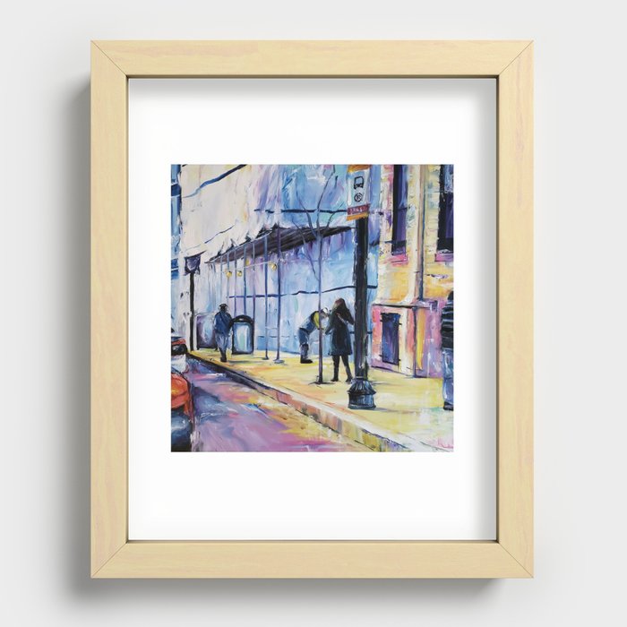 Construction in the City Recessed Framed Print