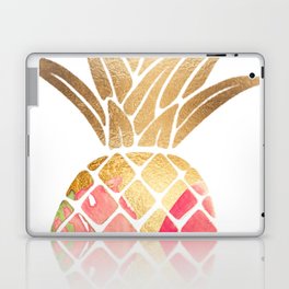 Watercolor Gold Pineapple Laptop & iPad Skin