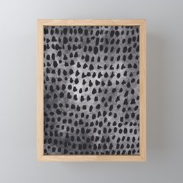 Brushstrokes polka dot abstract pattern Framed Mini Art Print