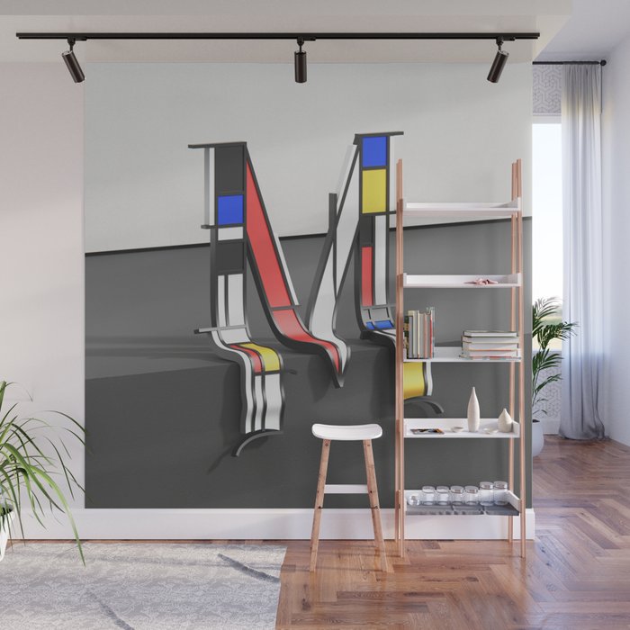 Surreal Letter M Wall Mural