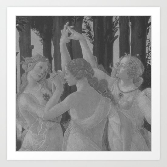 Black White Primavera Art Print