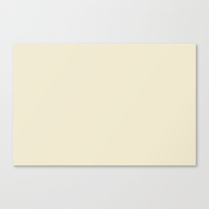 Creamy Off White Ivory Solid Color Pairs PPG Crescent Moon PPG1091-2 - All One Single Hue Colour Canvas Print