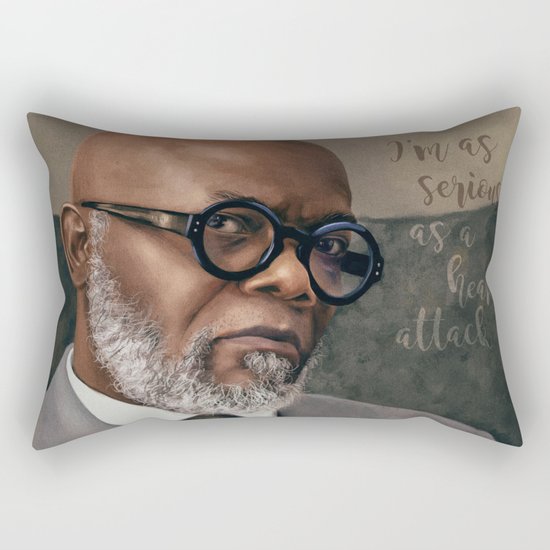 Samuel L. Jackson - Serious Rectangular Pillow