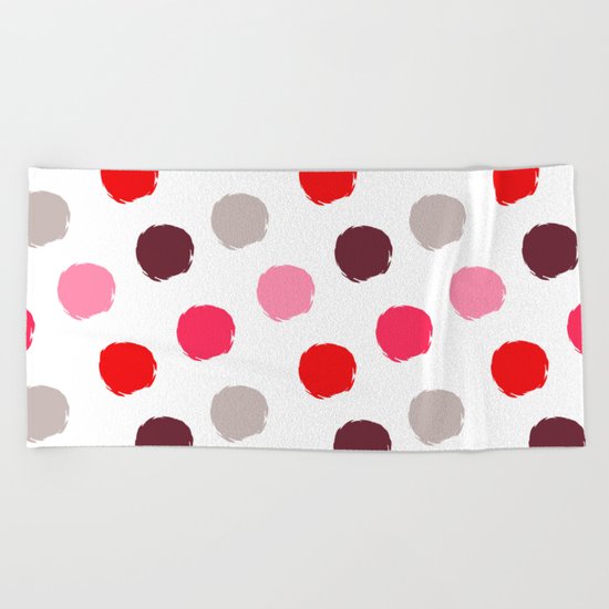 Fancy polka dot Beach Towel