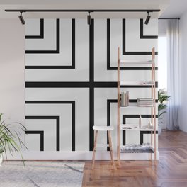 Square - Black and White Wall Mural