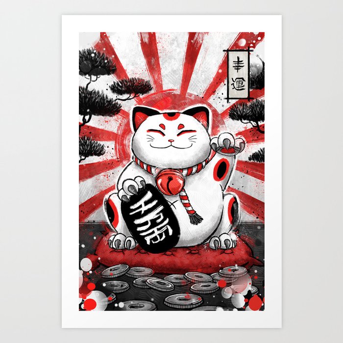 Lucky cat art deals