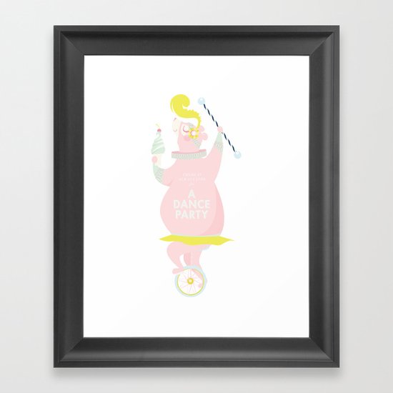 There is Always Time for a Dance Party (pink) Framed Art Print