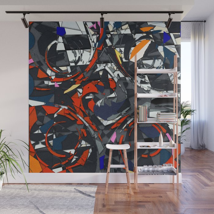 It's racing day in abstract Wall Mural