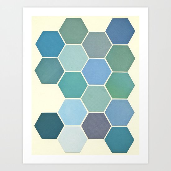 Shades of Blue Art Print