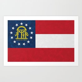 State Flag of Georgia American State Flags GA Art Print