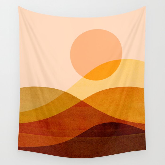 Abstraction_SUN_Bohemian_LAYERS_Minimalism_001 Wall Tapestry