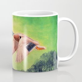 Mallard Ducks In Flight Coffee Mug