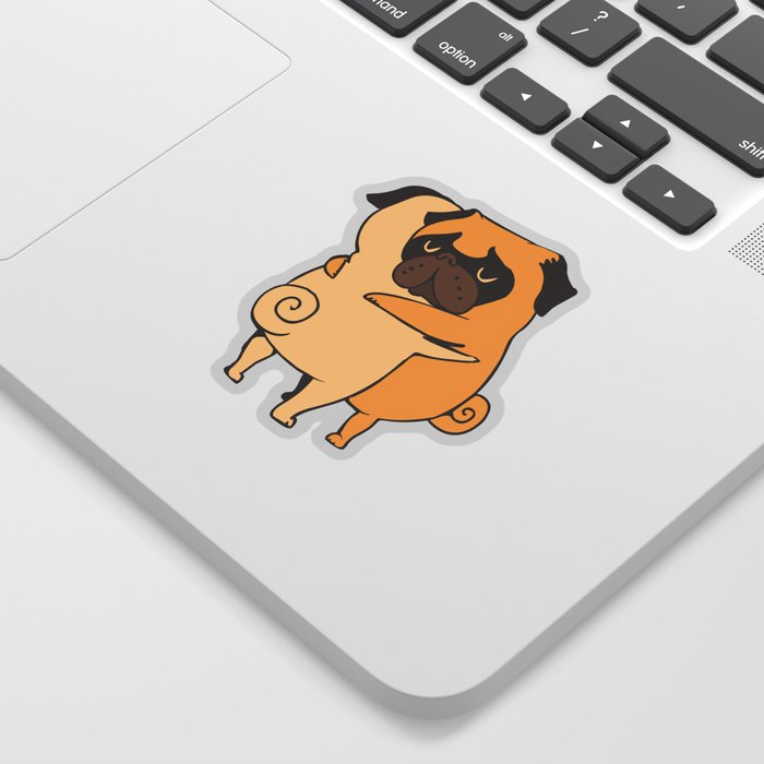 Pug Hugs Sticker