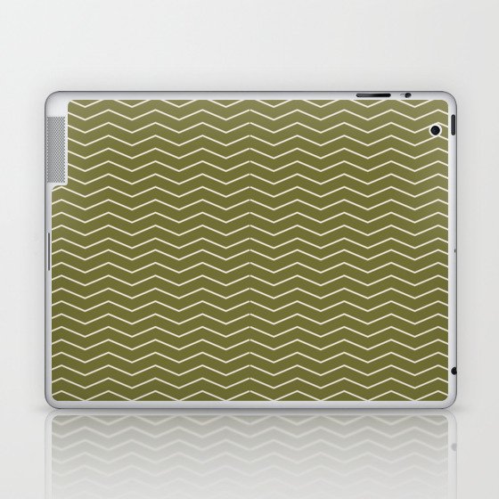 olive green Chevron Laptop & iPad Skin