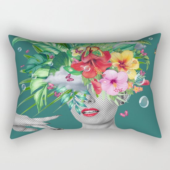 portriat floral Rectangular Pillow