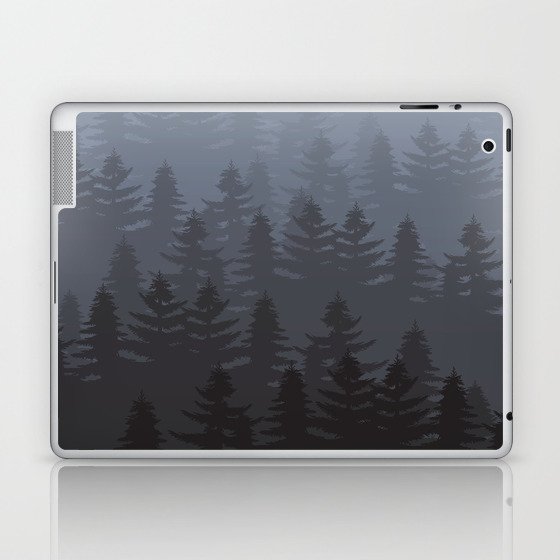 Black Forest Minimalist Landscape Laptop & iPad Skin
