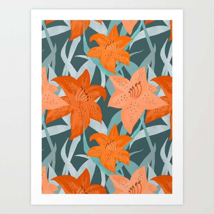 Tiger Lilies Art Print