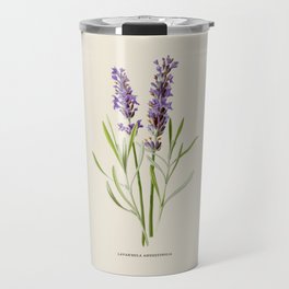 Lavender Antique Botanical Illustration Travel Mug