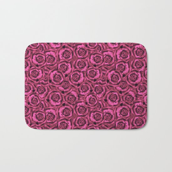 Pink roses. Pattern. Bath Mat