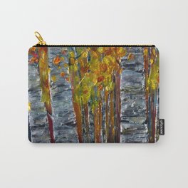 Autumn Aspen Trees with a Palette Knife Carry-All Pouch