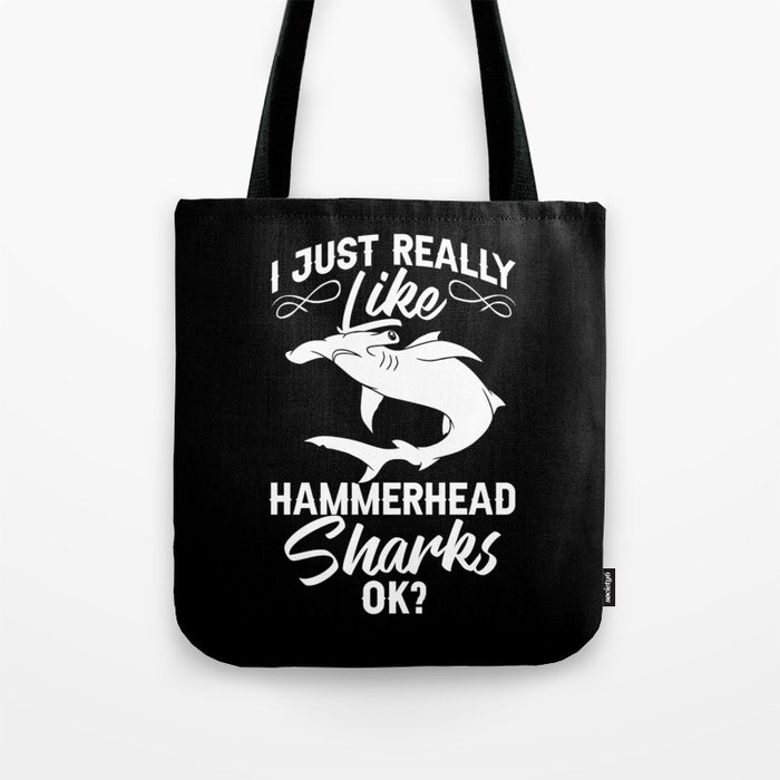 Hammerhead Shark Head Tooth Funny Tote Bag