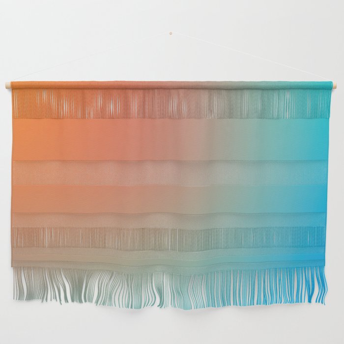 Colorful gradient tropical mood with orange, turquoise and blue Wall Hanging