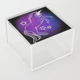 Unicorn In The Starry Night Sky Acrylic Box