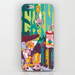 Behind Letters Print - New York Illustration iPhone Skin