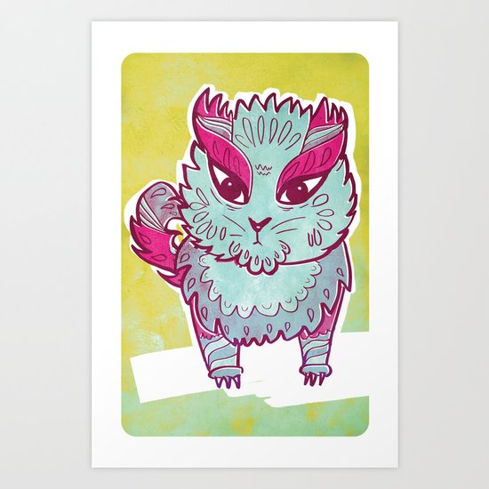 Panda Cat Art Print
