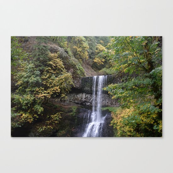 Waterfall in the Fall / Silver Falls State Park, Oregon Canvas Print