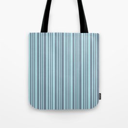 [ Thumbnail: Light Slate Gray and Powder Blue Colored Lines/Stripes Pattern Tote Bag ]