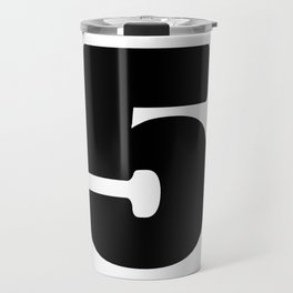5 (Black & White Number) Travel Mug