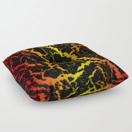 Cracked Space Lava - Red/Yellow Floor Pillow