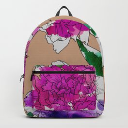 Peonies watercolor Backpack