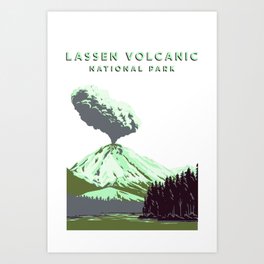 Lassen Volcanic Peak Art Print