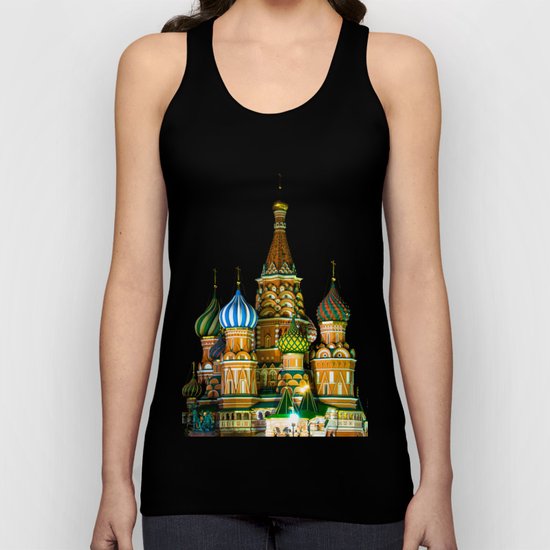 St. Basil's Cathedral on red square in Moscow Unisex Tank Top