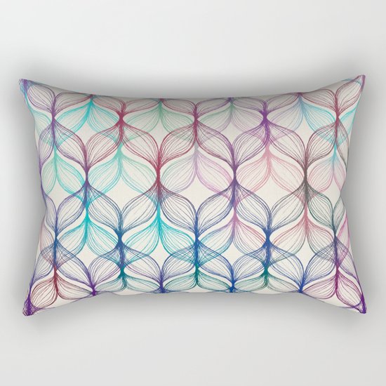 Mermaid's Braids - a colored pencil pattern Rectangular Pillow