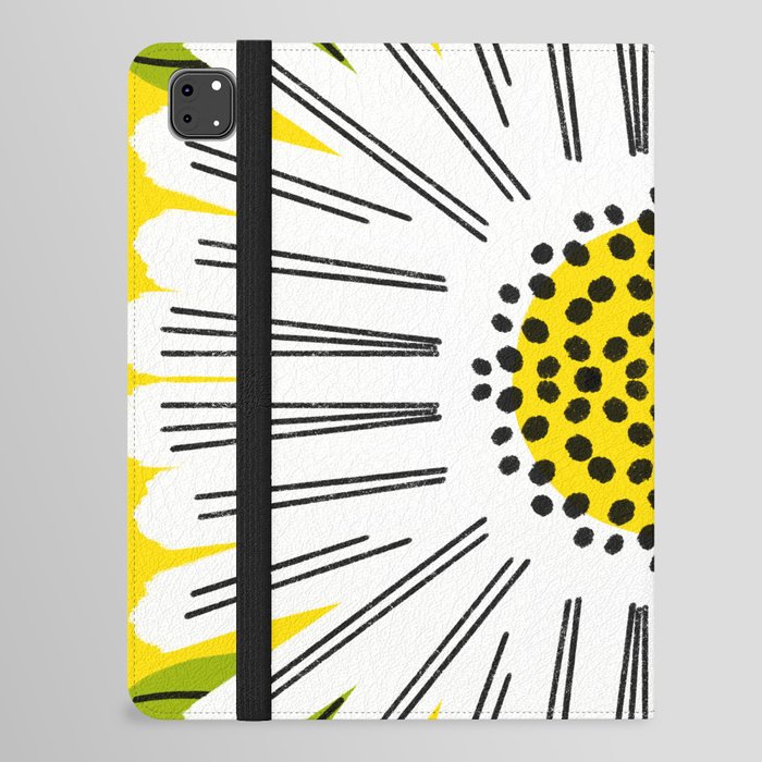 Daisy Retro Spring Flower Yellow iPad Folio Case