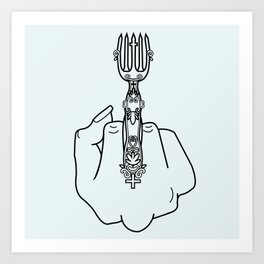 Fork You Art Print