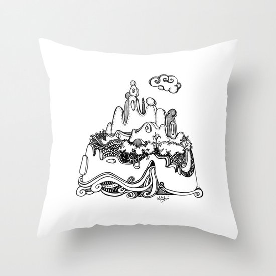 Lonely mountain Throw Pillow