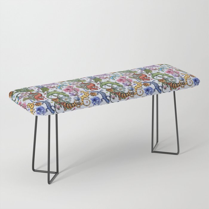 Lizard Floral Safari Bench