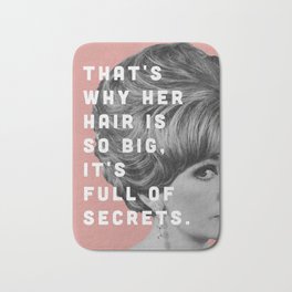 Full of Secrets Bath Mat | Meangirls, Typography, Glen, 50S, Quote, Graphic Design, Movies & TV, Pop, Coco, Bouffant 