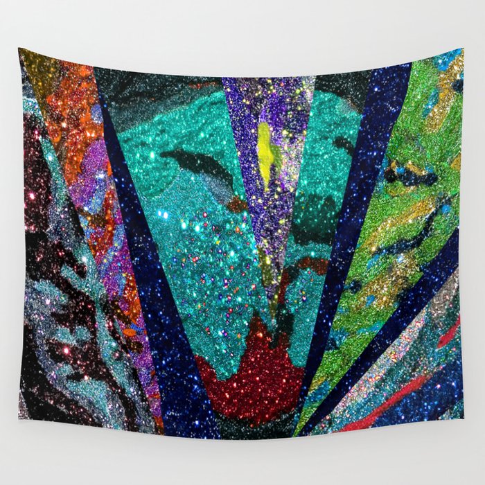 Peacock Mermaid Battlestar Galactica Abstract Wall Tapestry