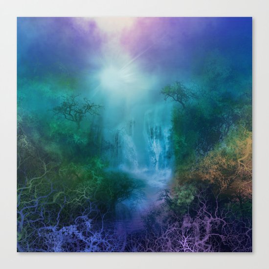 purple forest landscape Canvas Print