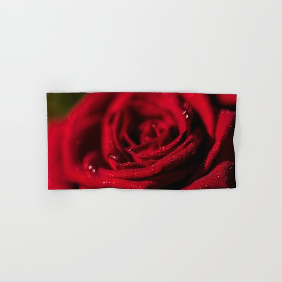 Fire-Red-Rose - Roses Flowers Hand & Bath Towel