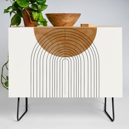 Abstract Flow / Recessed Framed  Credenza