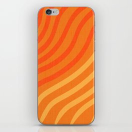 Summer Waves Orange Stripes iPhone Skin