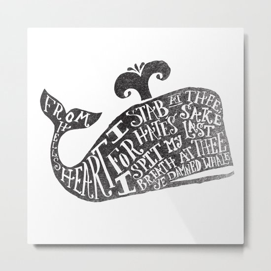 ...YE DAMNED WHALE. Metal Print